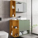 Ver imagem 2 de Gabinete Espelheira e Cuba Branca 70 Cm Ibiza Pistache Naturalle Bechara