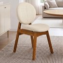 Ver imagem 3 de Cadeira para Sala de Jantar Cozinha Estofada Rattan Ibis L02 Linho Palha - Lyam Decor