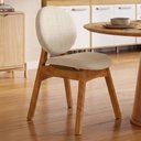 Ver imagem 1 de Cadeira para Sala de Jantar Cozinha Estofada Rattan Ibis L02 Linho Palha - Lyam Decor