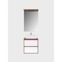 Ver imagem 4 de Gabinete para Banheiro com Cuba e Espelheira com Led 60cm Mdf Freijo com Branco Dubai - On Móveis
