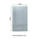Ver imagem 3 de Armário Aéreo Madesa Lux 40 cm 1 Porta Branco/Cinza