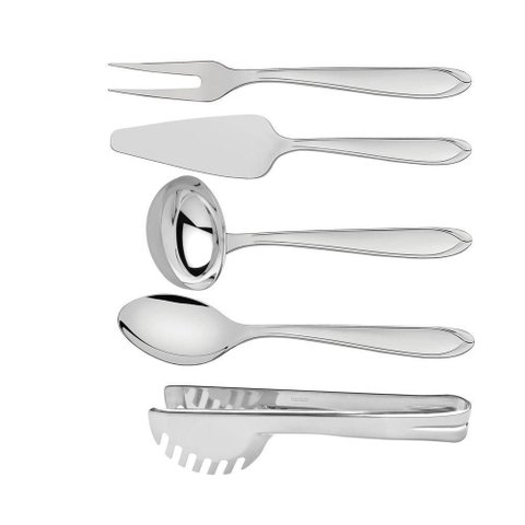 Jogo de Utensilios Tramontina Utility em Aço Inox Acabamento Brilho 5 Peças