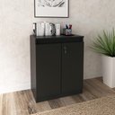 Ver imagem 3 de Balcão para Escritório com Chave Me4149 Preto - Tecno