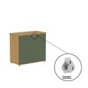 Ver mais imagens de Armário Baixo para Escritório com 2 Portas P25 Preto/Samba/Sálvia