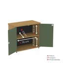 Ver imagem 5 de Armário Baixo para Escritório com 2 Portas P25 Preto/Samba/Sálvia