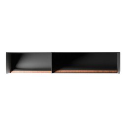 Porta Temperos em Aço Carbono Preto e Madeira C/ Porta Papel - 80cm Linha Home - 5