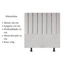 Ver imagem 5 de Cabeceira Estofada Cama Box Casal 140 Cm Mavie Suede:cinza Claro