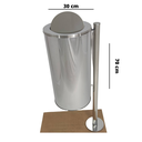 Ver imagem 2 de Lixeira Externa Individual com Bituqueira 50l Basculante