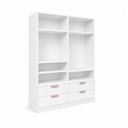 Ver imagem 5 de Armário para Quarto Infantil 4 Portas e 4 Gavetas Theo Branco/Neve/Renda