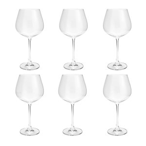 Conjunto 6 Taças de Cristal para Vinho Tinto 640ml - Wp Connect
