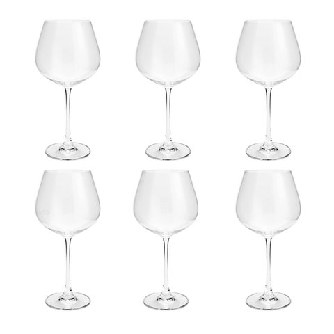 Conjunto 6 Taças de Cristal para Vinho Tinto 640ml - Wp Connect