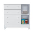 Ver imagem 3 de Quarto de Bebê New Selena 4 Portas com Berço Lila e Cômoda Selena Branco Brilho