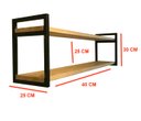 Ver imagem 2 de Nicho e Prateleira Estilo Industrial - 40 Cm