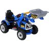 Trator Carrinho Escavadeira Infantil Azul 12V BELFIX - 1