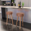 Ver imagem 2 de Kit 2 Banquetas Estofada Alta Londres - Design Moderno:café