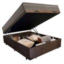 Ver imagem 2 de Cama Box Baú Casal Suede + Colchão Sereneprime Molas Ensacadas 138x188x69 Marrom