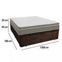 Ver imagem 3 de Cama Box Baú Casal Suede + Colchão Sereneprime Molas Ensacadas 138x188x69 Marrom