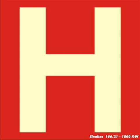 Placa de Pvc Fotoluminescente Auto-adesiva 15x15 Hidrante - 350 Ab - Sinalize Placa Fotolum.15x15 (h