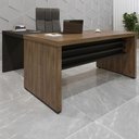 Ver imagem 1 de Mesa para Escritório com Apoio Charuto/Preto - Artany Móveis