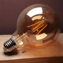Ver imagem 1 de Lâmpada de Filamento Led Globo G95 4w Ambar 2200k Bivolt - Iluminação Decorativa Vintage