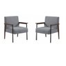 Conjunto de 2 Poltronas Decorativa Fontana Cinza - 1