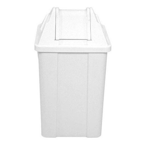 Cesto Quadrado Com Tampa Vai-vem 100 Litros:Branco