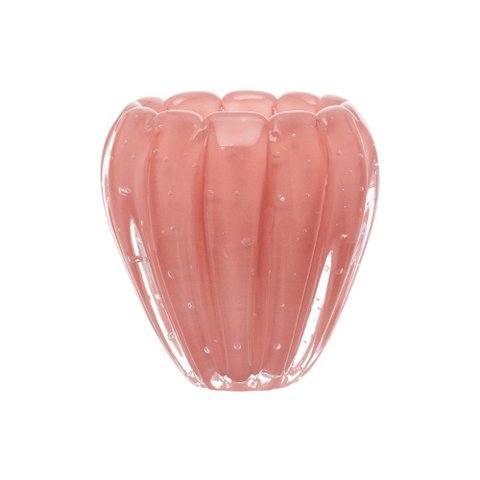 Cachepot Decoração em Murano Rosa Candy Nino M