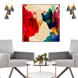 Quadro Decorativo Teia Colorida (Canvas)| Paisagem 120 X 90 cm - 2