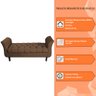 Recamier Grecia Decorativa 100cm Suede Marrom - Montanaris Decor Md Montanaris Decor - 3