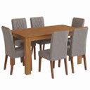 Ver imagem 1 de Kit Mesa de Jantar Violeta Mel com 6 Cadeiras Cristal