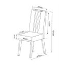 Ver imagem 4 de Kit Mesa de Jantar Violeta Mel com 6 Cadeiras Cristal
