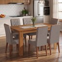 Ver imagem 2 de Kit Mesa de Jantar Violeta Mel com 6 Cadeiras Cristal