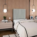 Ver mais imagens de Cabeceira Solteiro 100 Cm com Frame Belgica Suede Cinza Claro Artte