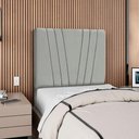 Ver imagem 2 de Cabeceira Solteiro 100 Cm com Frame Belgica Suede Cinza Claro Artte