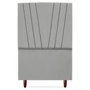 Ver imagem 5 de Cabeceira Solteiro 100 Cm com Frame Belgica Suede Cinza Claro Artte