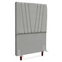 Ver imagem 1 de Cabeceira Solteiro 100 Cm com Frame Belgica Suede Cinza Claro Artte