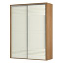 Ver imagem 1 de Guarda Roupas com 2 Portas de Correr 178,6cm 100% Mdf Freijó Off White Dalla Costa
