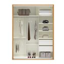 Ver imagem 4 de Guarda Roupas com 2 Portas de Correr 178,6cm 100% Mdf Freijó Off White Dalla Costa