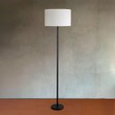 Ver imagem 2 de Luminária de Chão Piso Abajur Altura 1,6m Alumínio com Cúpula Redonda Ref 88 Preto Cup Branco