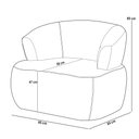 Ver imagem 4 de Kit 02 Poltronas Giratória Orgânica para Sala Living Florea M05 Bouclê Creme - Lyam Decor