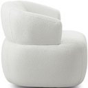 Ver imagem 5 de Kit 02 Poltronas Giratória Orgânica para Sala Living Florea M05 Bouclê Creme - Lyam Decor