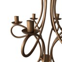 Ver imagem 6 de Lustre Curvy Artesanal Em Ferro Para Salas de Jantar e Varandas Libertas Rosas Artesanato Dourado