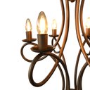 Ver imagem 3 de Lustre Curvy Artesanal Em Ferro Para Salas de Jantar e Varandas Libertas Rosas Artesanato Dourado