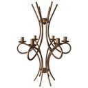 Ver imagem 4 de Lustre Curvy Artesanal Em Ferro Para Salas de Jantar e Varandas Libertas Rosas Artesanato Dourado