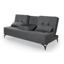 Ver imagem 1 de Sofá Cama Solteiro Colorado Reclinável 3 Posições em Suede: Cinza