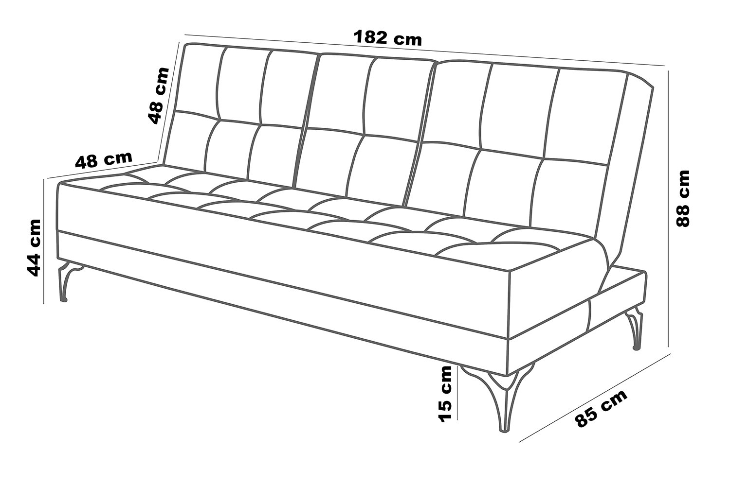 Sofá Cama Solteiro Colorado Reclinável 3 Posições em Suede: Cinza - 7