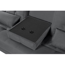 Sofá Cama Solteiro Colorado Reclinável 3 Posições em Suede: Cinza - 4