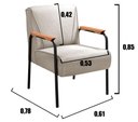 Ver imagem 4 de Kit 4 Poltronas Jade Cor:Linho Bege 140
