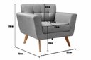 Ver imagem 5 de Conjunto 2 Poltronas Bruna Estilo Living Moderna Decoração Sala Recepção - Linho Cinza