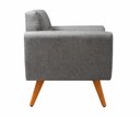 Ver imagem 3 de Conjunto 2 Poltronas Bruna Estilo Living Moderna Decoração Sala Recepção - Linho Cinza